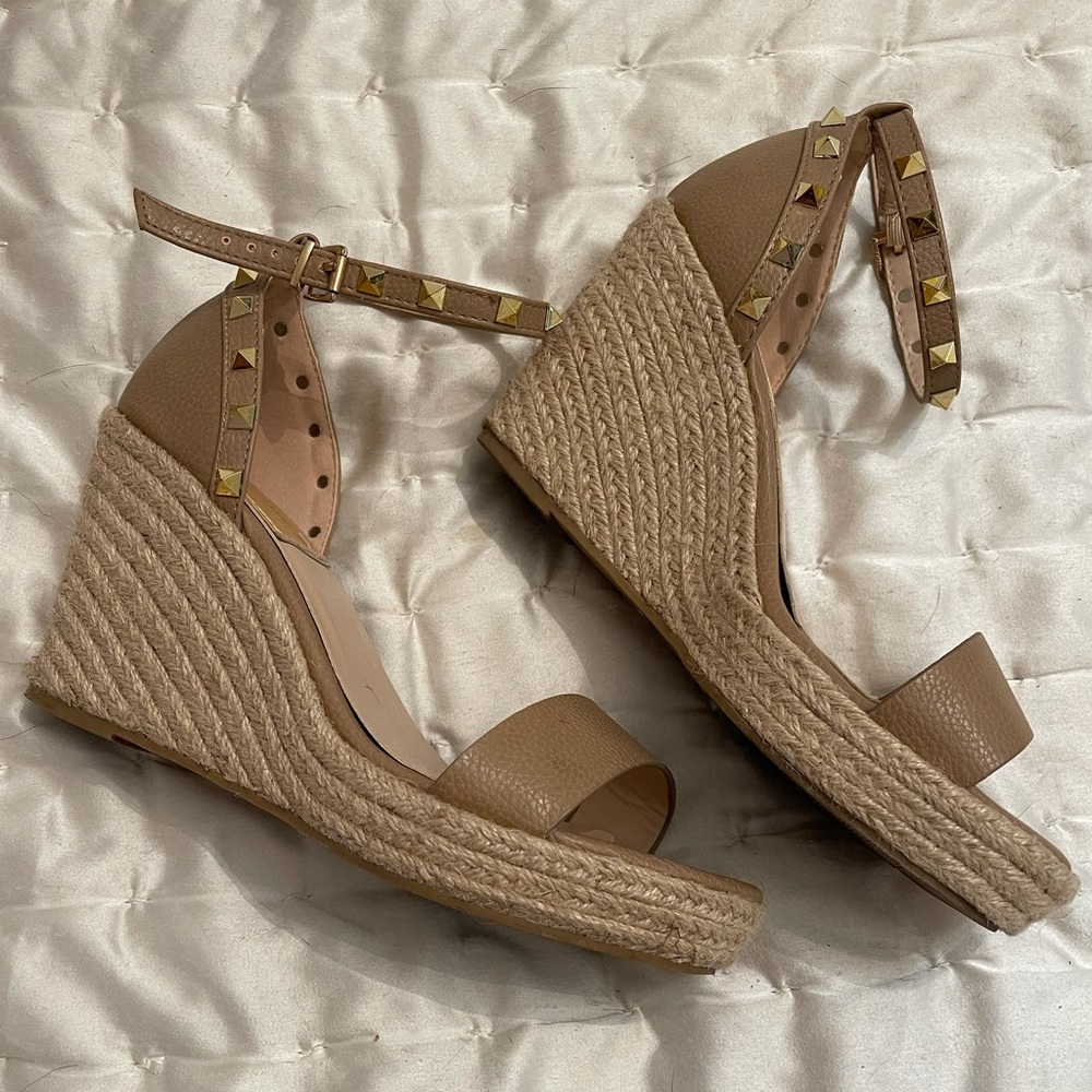 Victoria Adames Studded Wedges